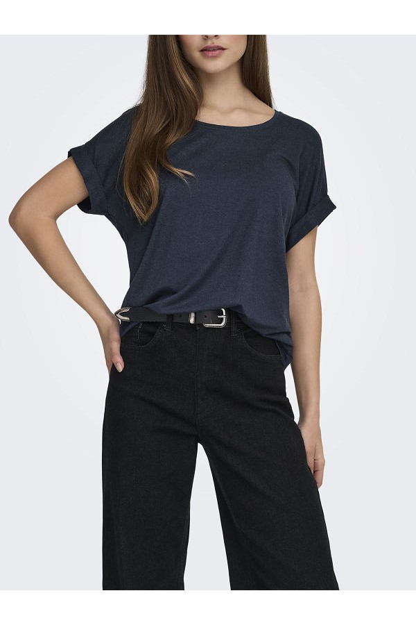 ONLMOSTER S/S O-NECK TOP NOOS JRS - ΜΠΛΕ