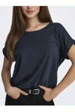 ONLMOSTER S/S O-NECK TOP NOOS JRS - ΜΠΛΕ