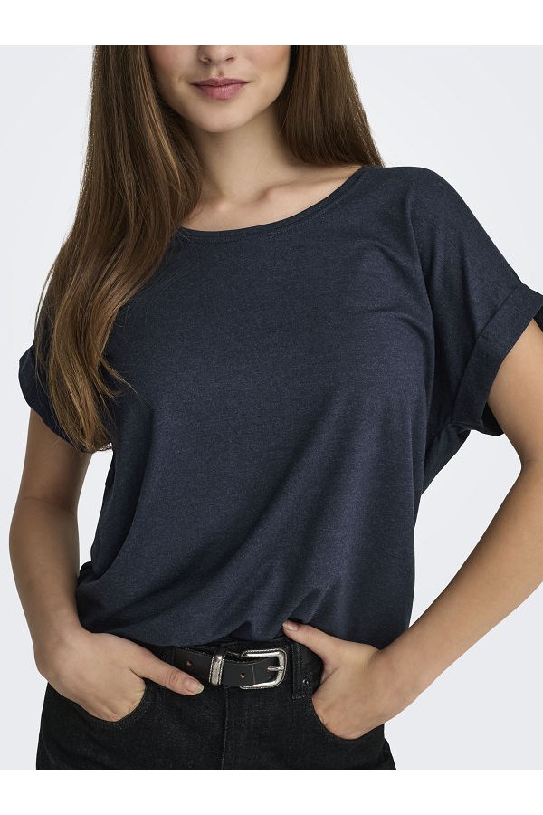 ONLMOSTER S/S O-NECK TOP NOOS JRS - ΜΠΛΕ