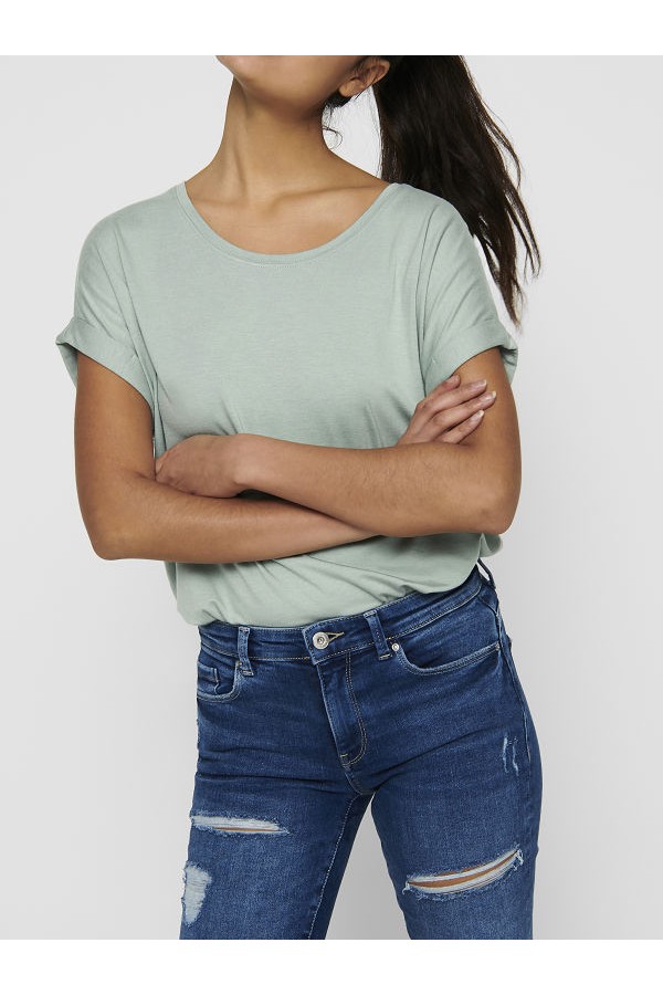 ONLMOSTER S/S O-NECK TOP NOOS JRS - ΠΡΑΣΙΝΟ