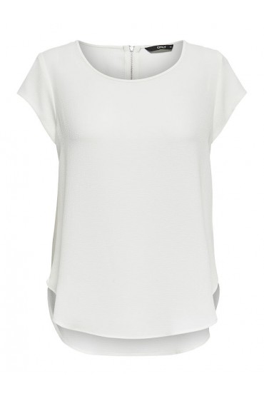 ONLVIC S/S SOLID TOP NOOS WVN - ΛΕΥΚΟ