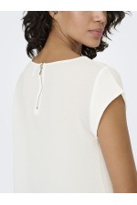 ONLVIC S/S SOLID TOP NOOS WVN - ΛΕΥΚΟ