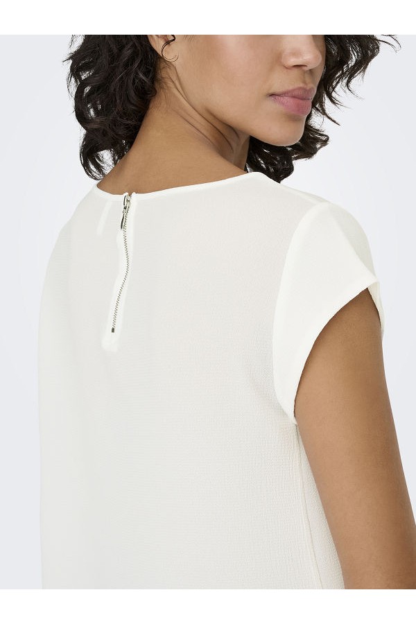 ONLVIC S/S SOLID TOP NOOS WVN - ΛΕΥΚΟ
