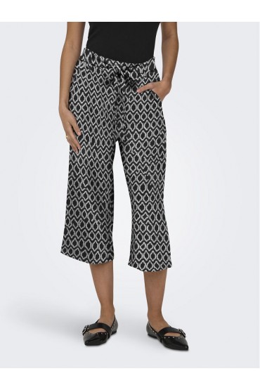 ONLWINNER LIFE CULOTTE PANT NOOS WVN - ΜΑΥΡΟ