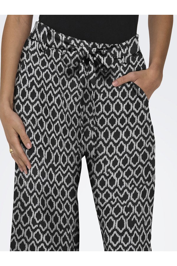 ONLWINNER LIFE CULOTTE PANT NOOS WVN - ΜΑΥΡΟ