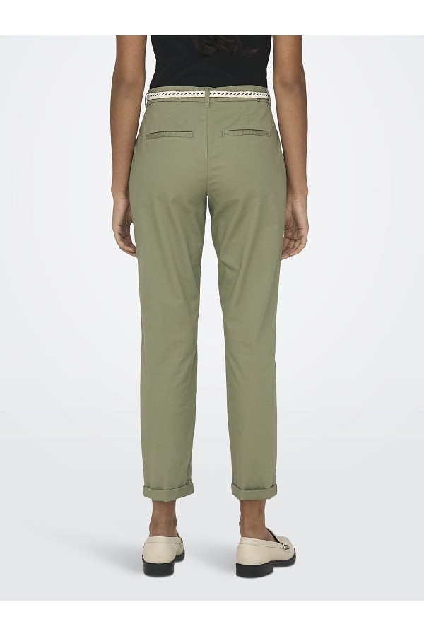 ONLBIANA LIFE COTTON BELT CHINO CC PNT - ΠΡΑΣΙΝΟ