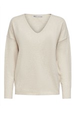 ONLRICA LIFE L/S V-NECK PULLO KNT NOOS - ΜΠΕΖ