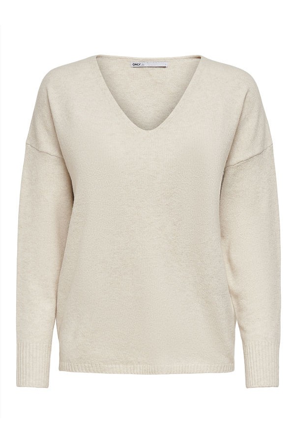 ONLRICA LIFE L/S V-NECK PULLO KNT NOOS - ΜΠΕΖ