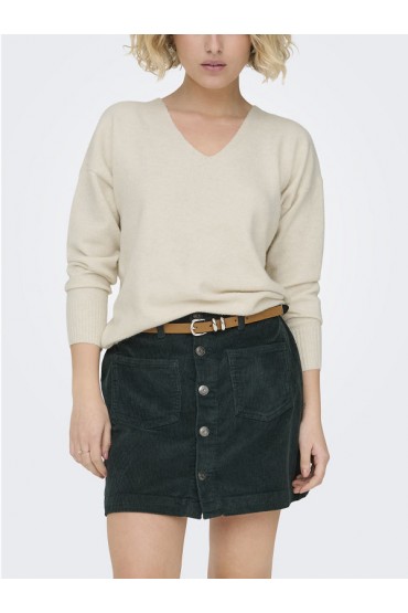 ONLRICA LIFE L/S V-NECK PULLO KNT NOOS - ΜΠΕΖ