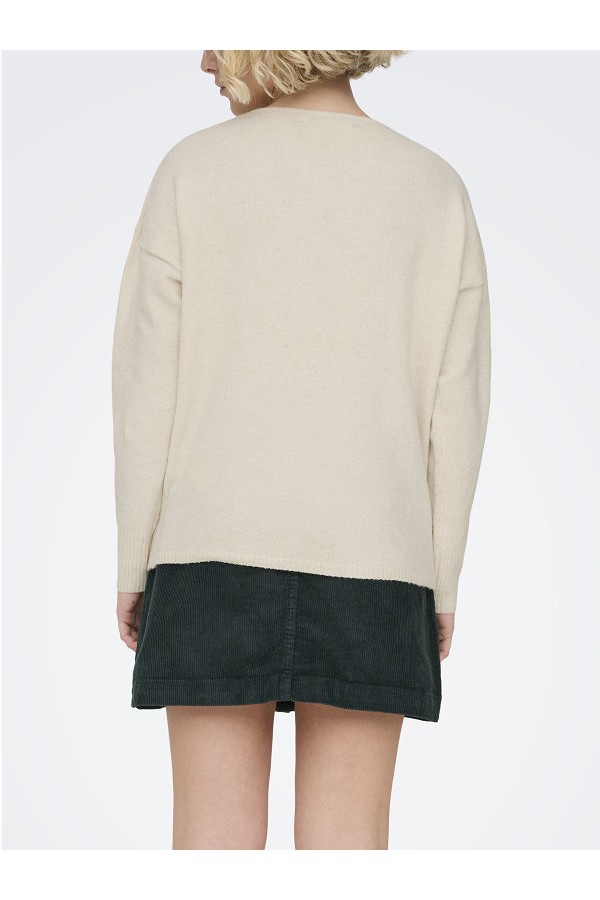 ONLRICA LIFE L/S V-NECK PULLO KNT NOOS - ΜΠΕΖ
