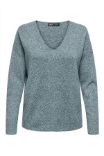 ONLRICA LIFE L/S V-NECK PULLO KNT NOOS - ΠΡΑΣΙΝΟ