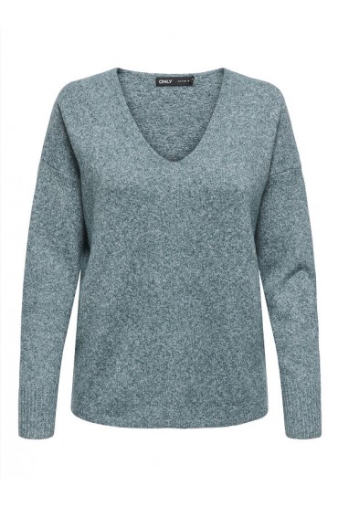 ONLRICA LIFE L/S V-NECK PULLO KNT NOOS - ΠΡΑΣΙΝΟ