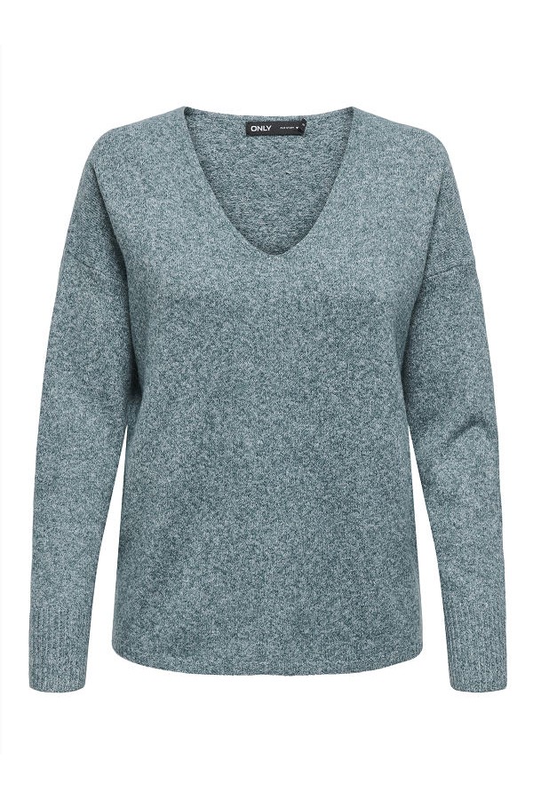 ONLRICA LIFE L/S V-NECK PULLO KNT NOOS - ΠΡΑΣΙΝΟ