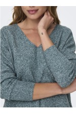 ONLRICA LIFE L/S V-NECK PULLO KNT NOOS - ΠΡΑΣΙΝΟ