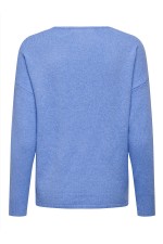 ONLRICA LIFE L/S V-NECK PULLO KNT NOOS - ΜΠΛΕ ΑΝΟΙΧΤΟ