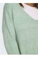 ONLRICA LIFE L/S V-NECK PULLO KNT NOOS - ΠΡΑΣΙΝΟ
