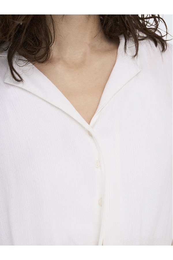ONLPAULA LIFE S/S TIE SHIRT WVN NOOS - ΛΕΥΚΟ