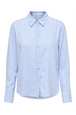 ONLBERIT LIFE L/S SHIRT NOOS WVN - ΜΠΛΕ ΑΝΟΙΧΤΟ