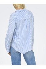 ONLBERIT LIFE L/S SHIRT NOOS WVN - ΜΠΛΕ ΑΝΟΙΧΤΟ