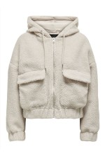 ONLTANJA TEDDY HOOD JACKET OTW NOOS - ΜΠΕΖ