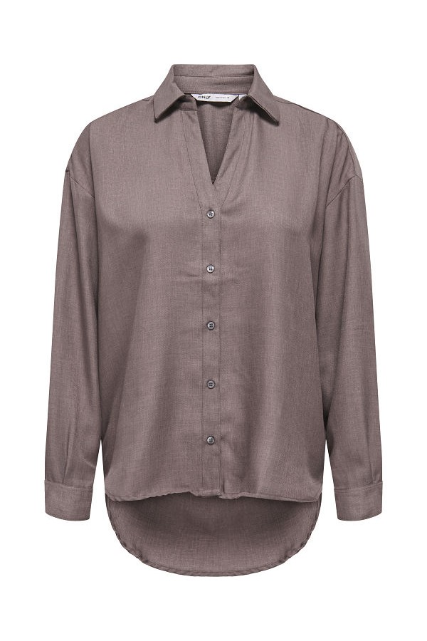 ONLHARRIET LIFE L/S SHIRT WVN - ΚΑΦΕ