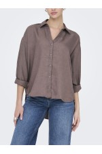 ONLHARRIET LIFE L/S SHIRT WVN - ΚΑΦΕ