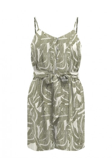 ONLNOVA LIFE VIS CARLY PLAYSUIT WVN - ΧΑΚΙ