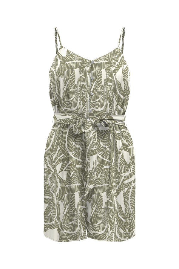 ONLNOVA LIFE VIS CARLY PLAYSUIT WVN - ΧΑΚΙ