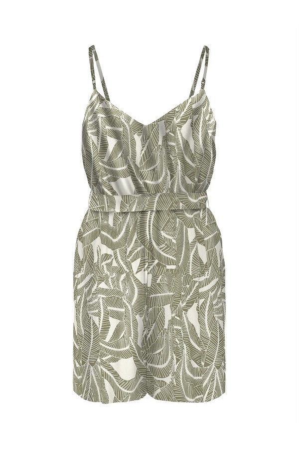 ONLNOVA LIFE VIS CARLY PLAYSUIT WVN - ΧΑΚΙ