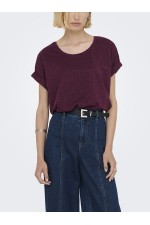 ONLMOSTER GLITTER S/S TOP NOOS JRS - ΜΠΟΡΝΤΩ
