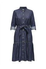ONLSEVIGNY FRILL 3/4 SL LONG DRESS DNM - ΜΠΛΕ