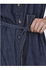 ONLSEVIGNY FRILL 3/4 SL LONG DRESS DNM - ΜΠΛΕ