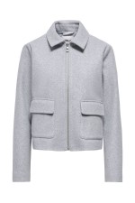 ONLVELA ZIP SHORT JACKET OTW - ΓΚΡΙ
