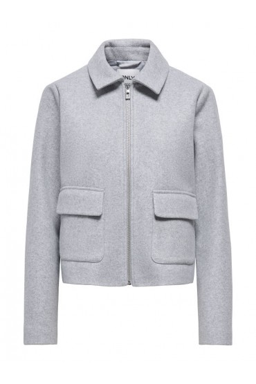 ONLVELA ZIP SHORT JACKET OTW - ΓΚΡΙ