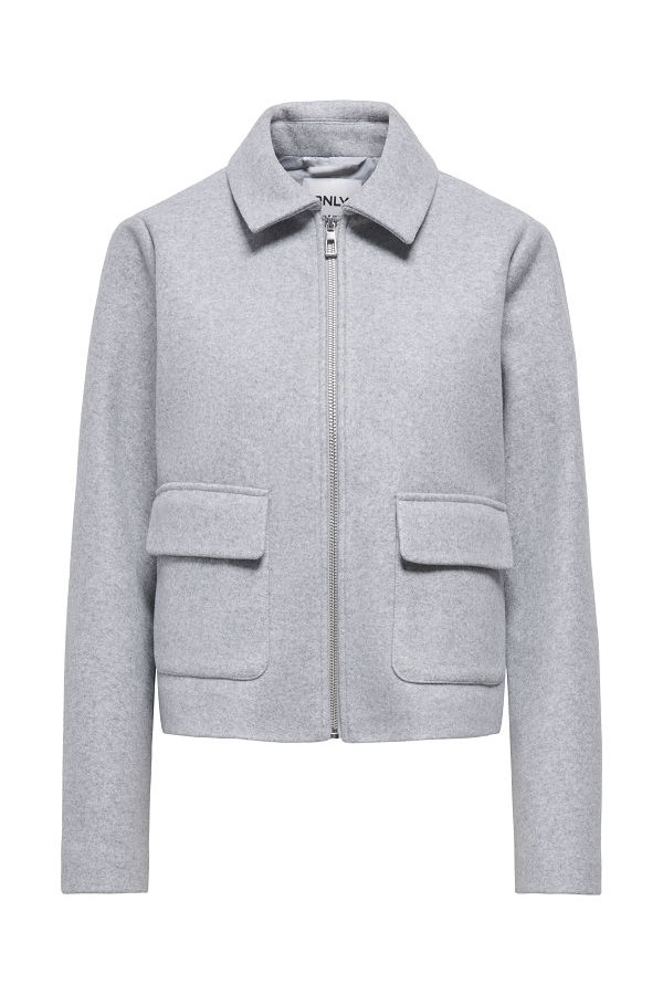 ONLVELA ZIP SHORT JACKET OTW - ΓΚΡΙ