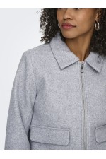 ONLVELA ZIP SHORT JACKET OTW - ΓΚΡΙ