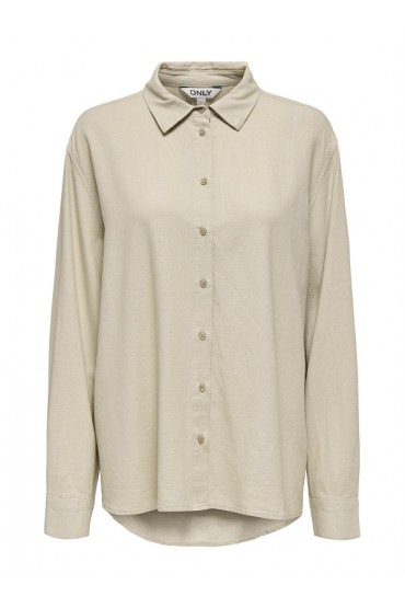 ONLGOA L/S LINEN BL SHIRT CC PNT - ΜΠΕΖ