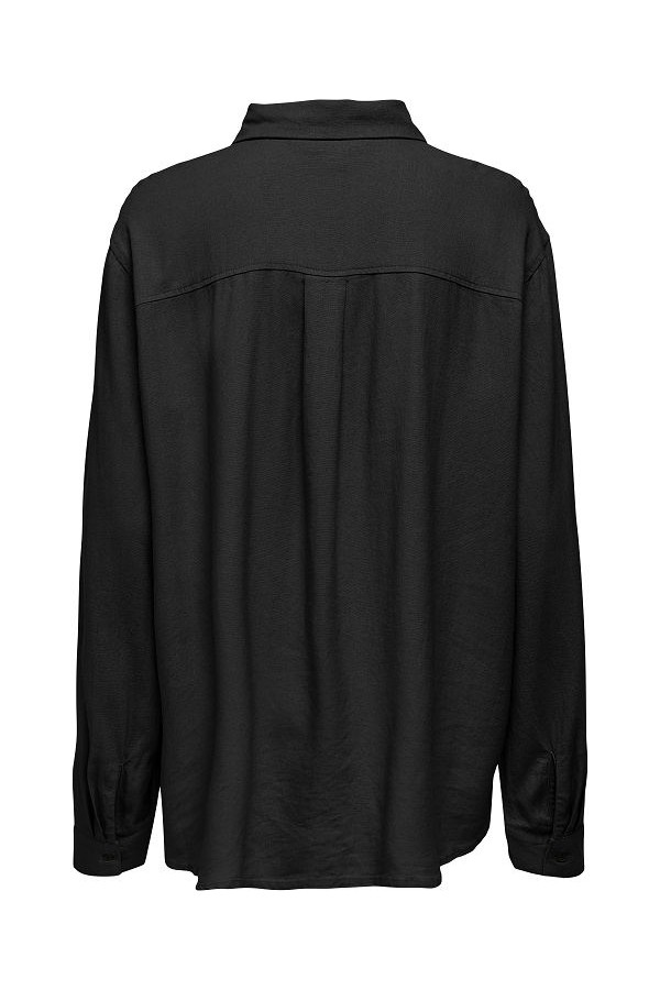 ONLGOA L/S LINEN BL SHIRT CC PNT - ΜΑΥΡΟ