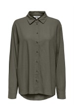 ONLGOA L/S LINEN BL SHIRT CC PNT - ΠΡΑΣΙΝΟ