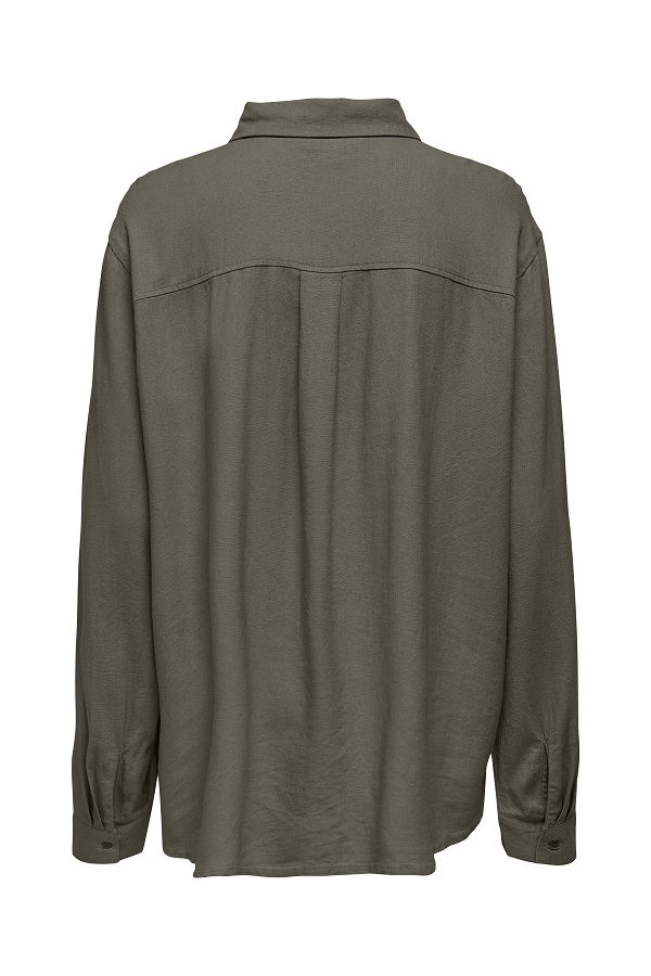 ONLGOA L/S LINEN BL SHIRT CC PNT - ΠΡΑΣΙΝΟ