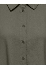ONLGOA L/S LINEN BL SHIRT CC PNT - ΠΡΑΣΙΝΟ