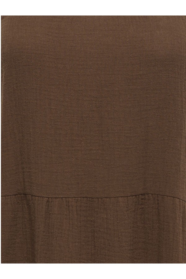 ONLTHYRA MAY S/L LONG DRESS WVN EX - ΚΑΦΕ