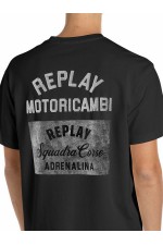 REPLAY T-SHIRT MENS - ΜΑΥΡΟ