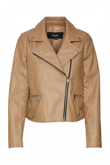VMNICOLE SHORT COATED JACKET BOOS - ΜΠΕΖ