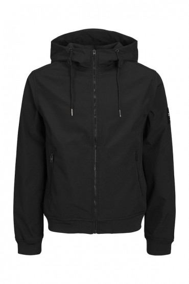 JJEBASIC SOFTSHELL HOOD NOOS - ΜΑΥΡΟ