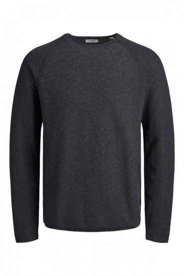 JREBNOAH KNIT CREW NECK - ΓΚΡΙ