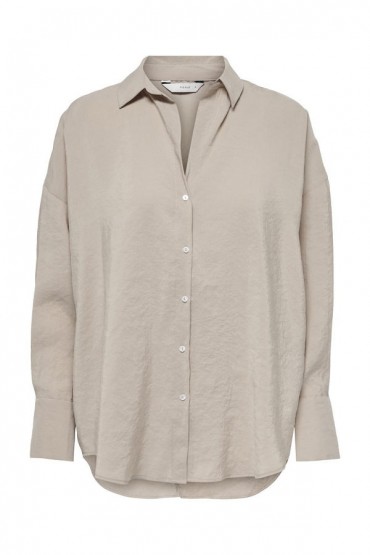 ONLZAZIMA L/S LOOSE SHIRT WVN - ΚΑΦΕ