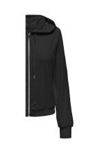 ONLREBEL L/S ZIP STRING HOOD CC - ΜΑΥΡΟ