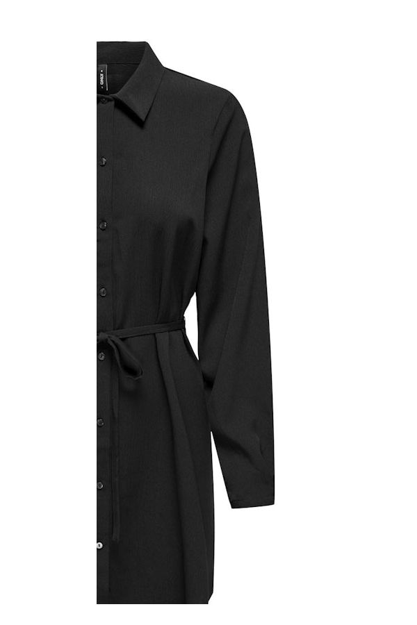 ONLNOVA LIFE ELITE L/S SHIRT DRESS SOLID - ΜΑΥΡΟ