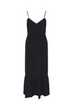 PCSADE STRAP LONG DRESS WVN NOOS BC - ΜΑΥΡΟ